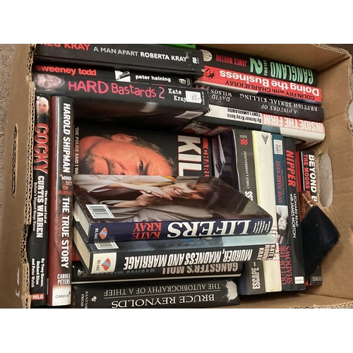 2500 - A large collection of Gangster, serial killer & criminal related autobiographys, no reserve postage ... 