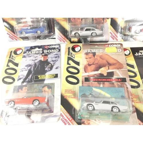 96 - A Collection of Carded Corgi James Bond Vehicles.