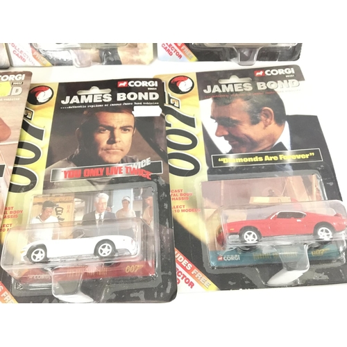 96 - A Collection of Carded Corgi James Bond Vehicles.