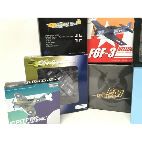 974 - A Collection of Various Boxed Diecast Aircraft including Corgi. Dragon. Sky Guardians and War Master... 