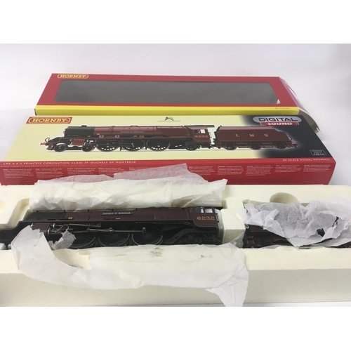 1005 - Boxed Hornby locomotive with tender LMS Duchess of Montrose 6232 with sound decoder fitted