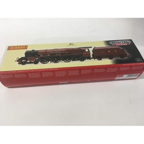 1005 - Boxed Hornby locomotive with tender LMS Duchess of Montrose 6232 with sound decoder fitted