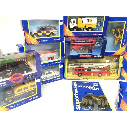 1057 - A Collection of Boxed Corgi Diecast Including Corgi Superhaulers. And a Simon Snorkel.