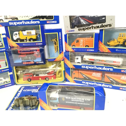 1057 - A Collection of Boxed Corgi Diecast Including Corgi Superhaulers. And a Simon Snorkel.