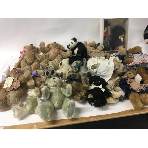 1068 - Eight boxes containing in excess of 100 various Bears..including. English Teddy Bear Company. Canter... 