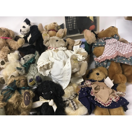 1068 - Eight boxes containing in excess of 100 various Bears..including. English Teddy Bear Company. Canter... 