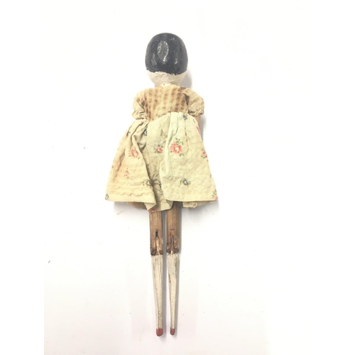 1076 - A Victorian Peg Doll. Approx height 25CM.