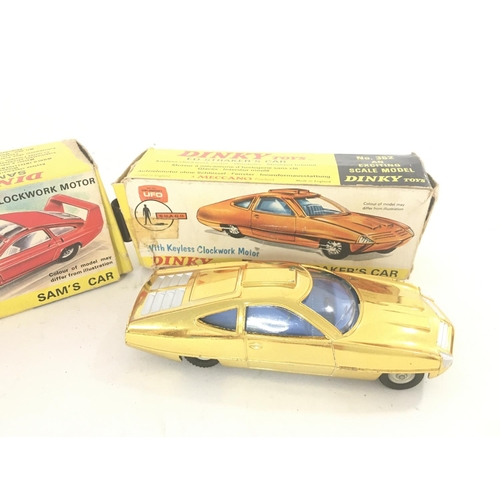 11 - A Boxed Dinky Toys Joe 90 Samâs Car ( Badge Missing.car is Worn) #108 and a UFO ED Strakers Car #3... 
