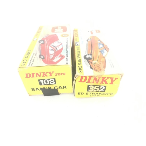 11 - A Boxed Dinky Toys Joe 90 Samâs Car ( Badge Missing.car is Worn) #108 and a UFO ED Strakers Car #3... 