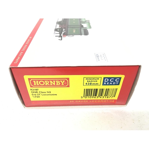 1124 - A Boxed Hornby GNR Class N2 0-6-2T Locomotive #R3187. DCC Ready.