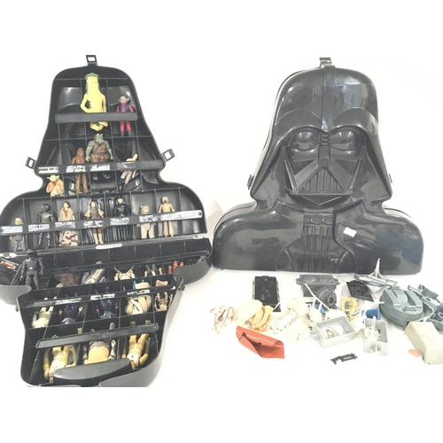 113 - 2 X Star Wars Darth Vader Collectors Cases. 1 Containing Figures including Last 17. And a Collection... 