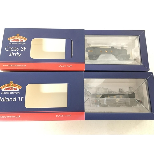 1139 - 2 X Boxed Bachmann 00 Gauge Locos. A Class 3F Fowler Jinty 7309 LMS Black. #32-227A and a Midland Cl... 