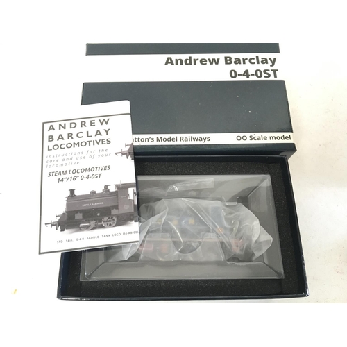 1144 - A Boxed Hattons 00 Gauge Andrew Barclay 0-4-0st. DCC.