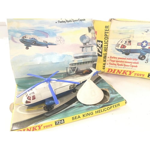 13 - A Boxed Dinky Toys Sea King Helicopter #724 Box is Worn.