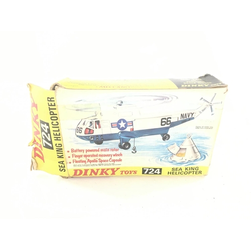 13 - A Boxed Dinky Toys Sea King Helicopter #724 Box is Worn.