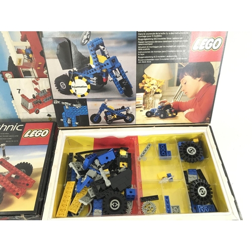 133 - A Collection of Lego Technics. Parts Missing/empty boxes.