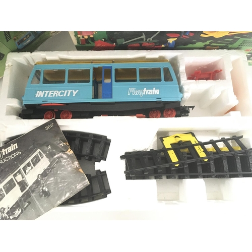 139 - A Boxed Feller Playtrain and a Inter-City Set. Boxes worn.