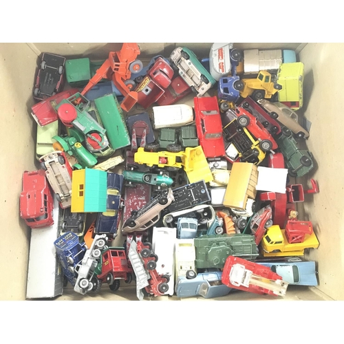 153 - A Box Containing a Collection of Playworn Diecast including Husky. Lesney. Dinky and Corgi.