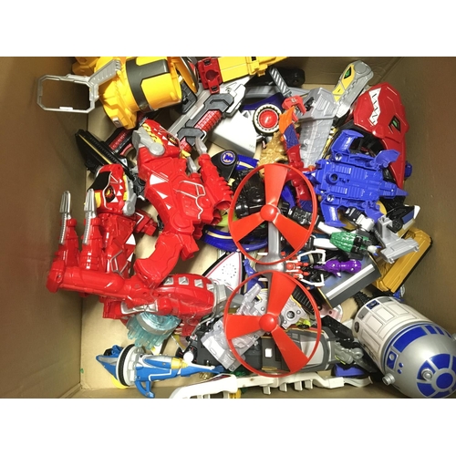 164 - A large collection of assorted power Ranger items.