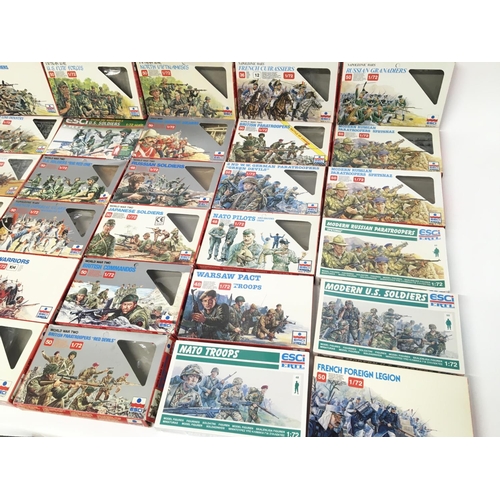 168 - Collection of 30 ESCI figures including WWII - Napoleonic - Vietnam - NATO etc.