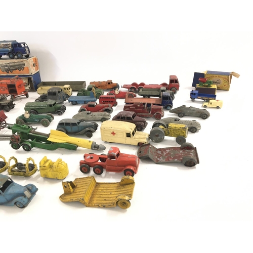 175 - A collection of vintage dinky and other playworn die-cast.