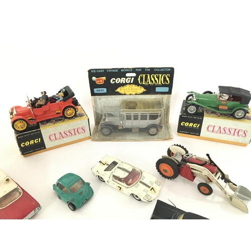 181 - A Collection of Boxed Corgi Classics And Playworn Die-Cast including Spot-On. Dinky and Corgi.