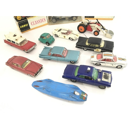 181 - A Collection of Boxed Corgi Classics And Playworn Die-Cast including Spot-On. Dinky and Corgi.