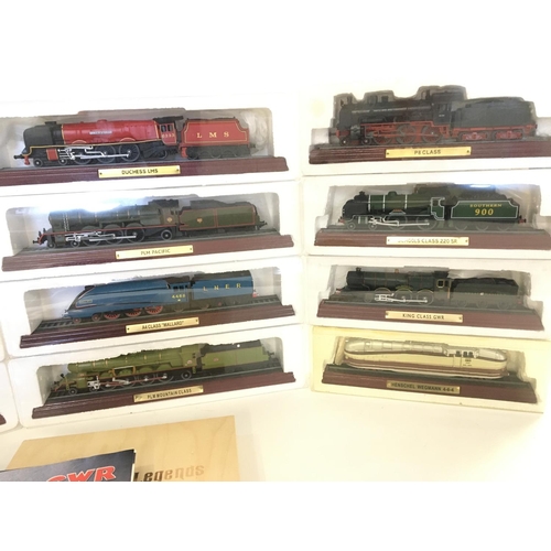 188 - A Box Containing Atlas Editions model Trains.