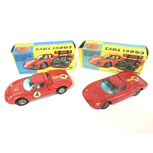 200 - 2 X Boxed Corgi Ferrari Berlinetta 250 Le Mans #312. 1 Has been repainted.