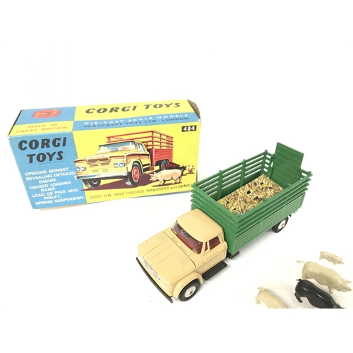 201 - A Boxed Corgi Dodge Kew Fargo Livestock Transporter With Animals #484.