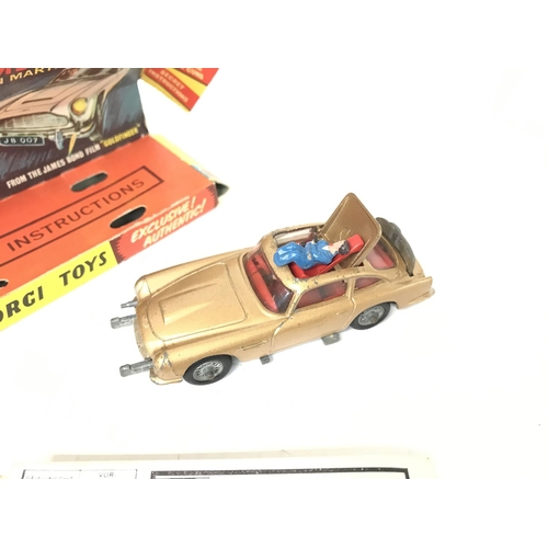 204 - A Boxed Corgi James Bond Aston Martin D.B.5 #261 includes Spare Villain. A Ticked Check List and ins... 