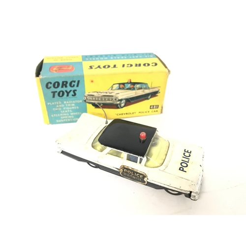 208 - A Boxed Corgi Chevrolet Police Car. #481.