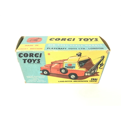 214 - A Boxed Corgi Land-Rover Breakdown Truck. #477.