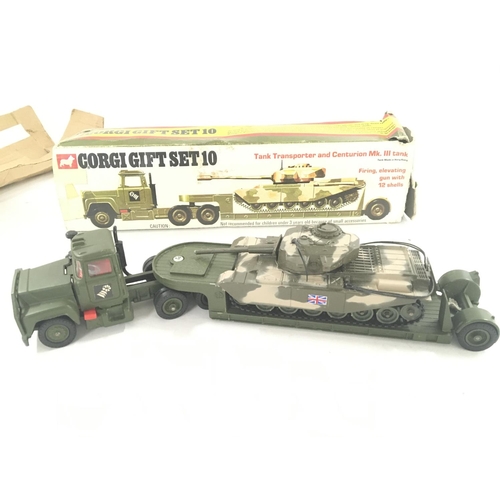 226 - A Boxed Corgi Gift Set 10. Tank Transporter and Centurion MK.III Tank.