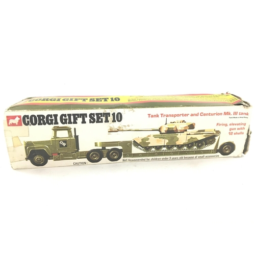 226 - A Boxed Corgi Gift Set 10. Tank Transporter and Centurion MK.III Tank.