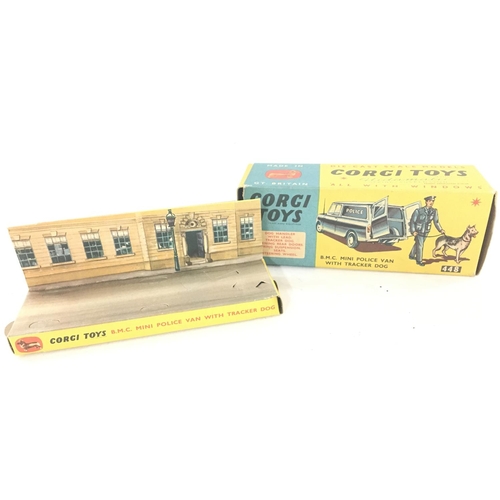 23 - A Boxed B.M.C. Mini Police Van With Tracker Dog. #448.