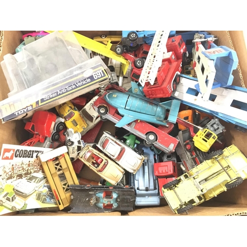 240 - A Collection of Various Playworn Diecast Including Dinky. Corgi. Etc. Including a Dinky Striker Anti... 