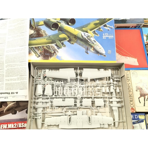 257 - A Collection of Various Model Kits including Airfix. Tamiya. Matchbox.Revell. Etc.