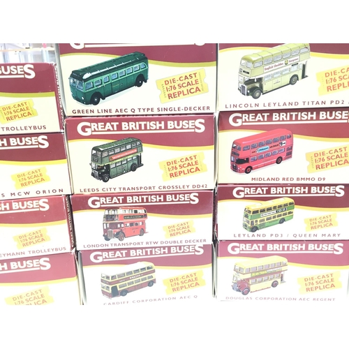 275 - A Box Containing Atlas Great British Buses. All Boxed.