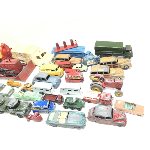 278 - A Box Containing Playworn Diecast and other toys. Including Dinky.corgi. Spot-On. Etc.