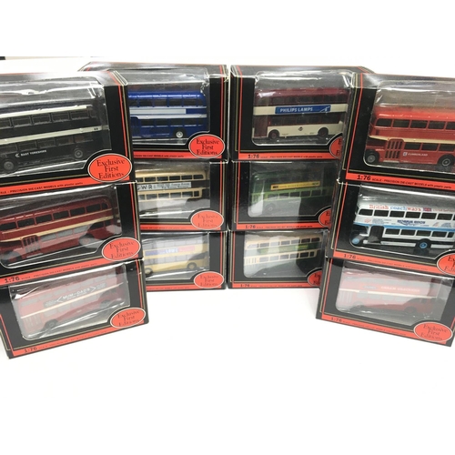 283 - A Box Containing A Collection of 24 Exclusive First Editions buses.