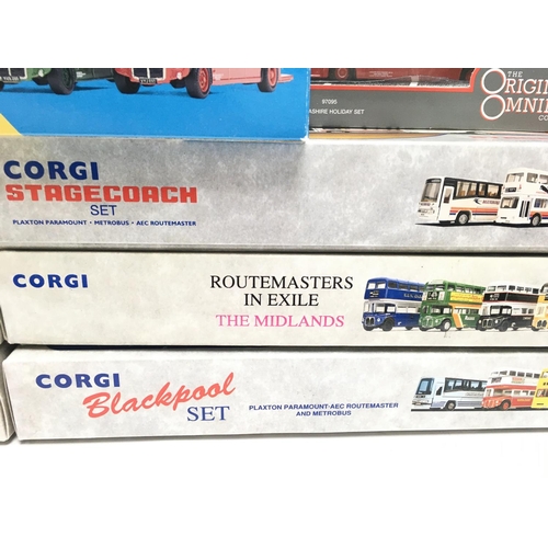 295 - A Collection of Corgi Bus Sets including Routemasters In Exile sets.