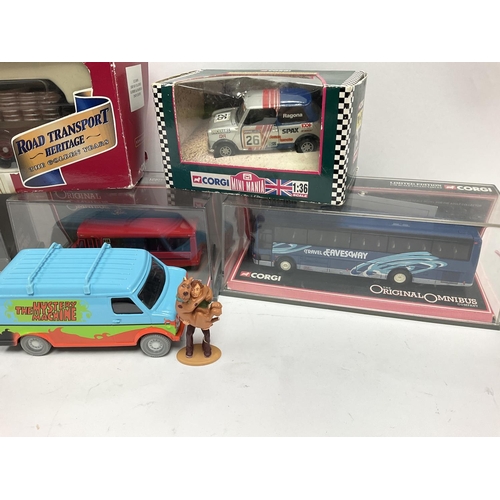 307 - A Small Collection of mostly Boxed Corgi Vehicles. Including Original Omnibus.