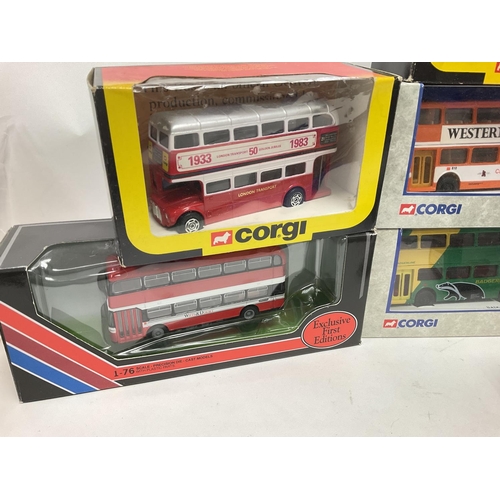 310 - A Box Containing mostly Corgi Buses including Metro Bus. Routemasters and Sunbeam Models.