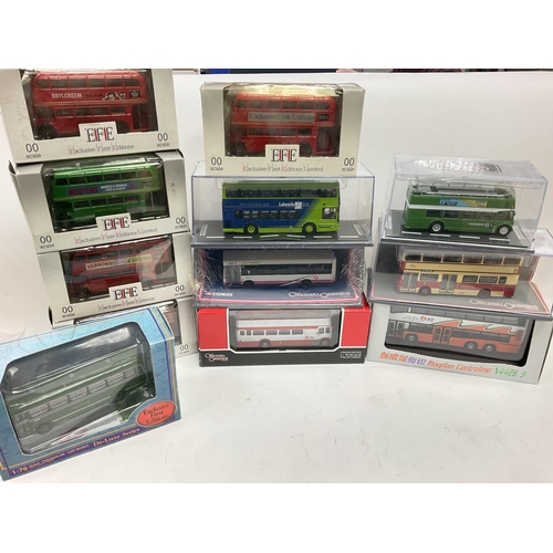 314 - A Box Containing a Large Collection of Various Diecast buses all boxed including EFE.Corgi.