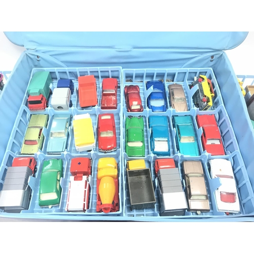 336 - A Matchbox Collectors Case Containing Playworn Diecast including Matchbox.