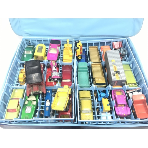 336 - A Matchbox Collectors Case Containing Playworn Diecast including Matchbox.