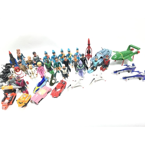 340 - A Collection of Thunderbirds. Captain Scarlet. Stingray Figures and accessories.