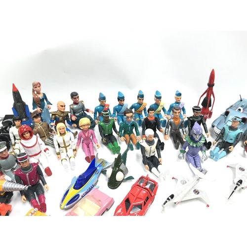 340 - A Collection of Thunderbirds. Captain Scarlet. Stingray Figures and accessories.