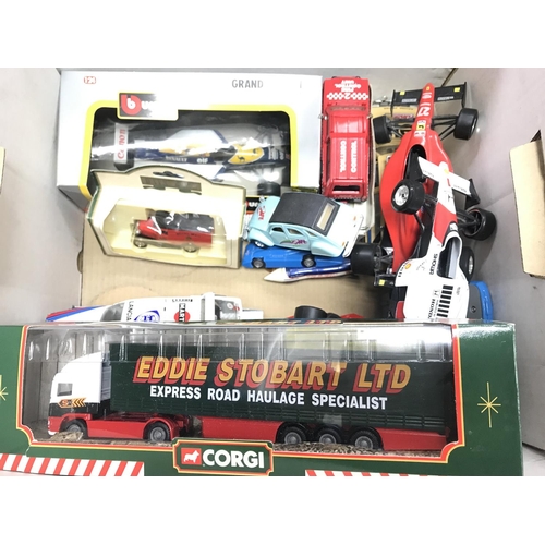 342 - A Collection of Playworn and Boxed Diecast Including Ertl.Corgi. Etc.